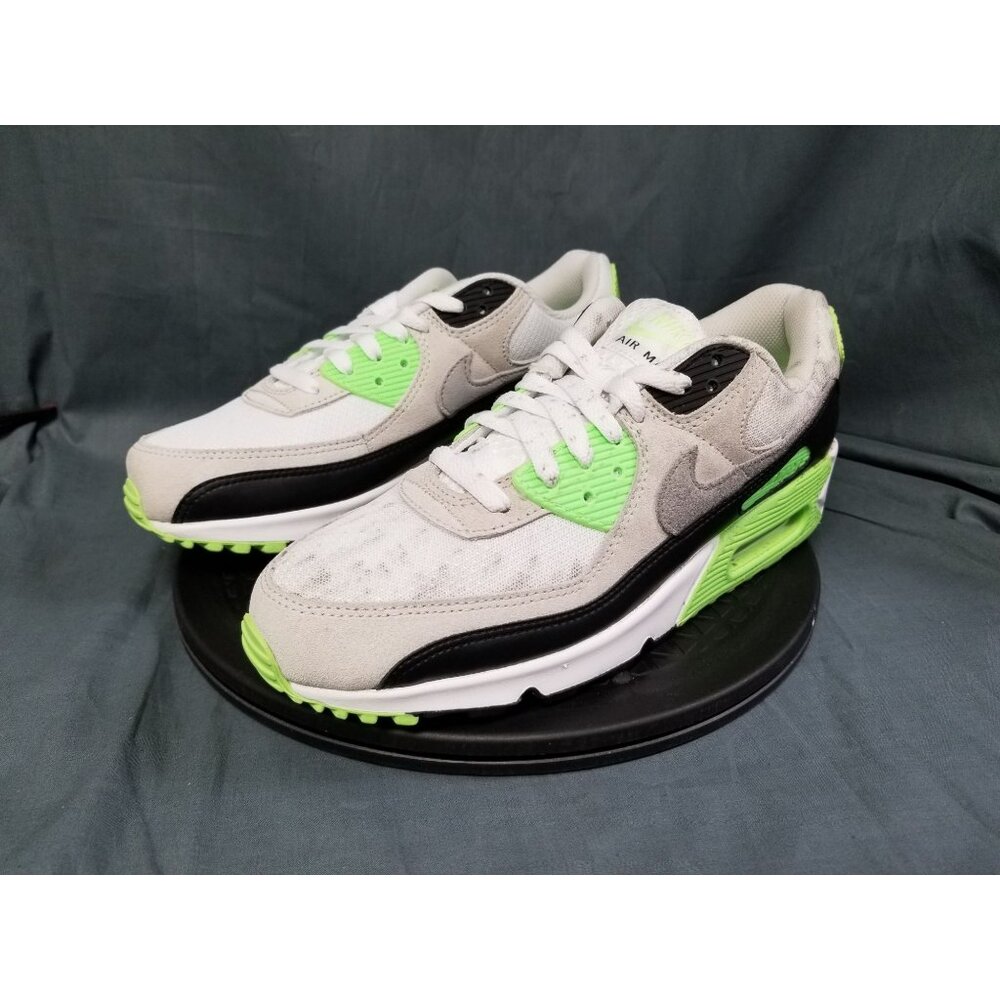 Nike Air Max 90 Sneakers White Volt Mens Size 9.5 Display NEW IN BOX! - Picture 4 of 14